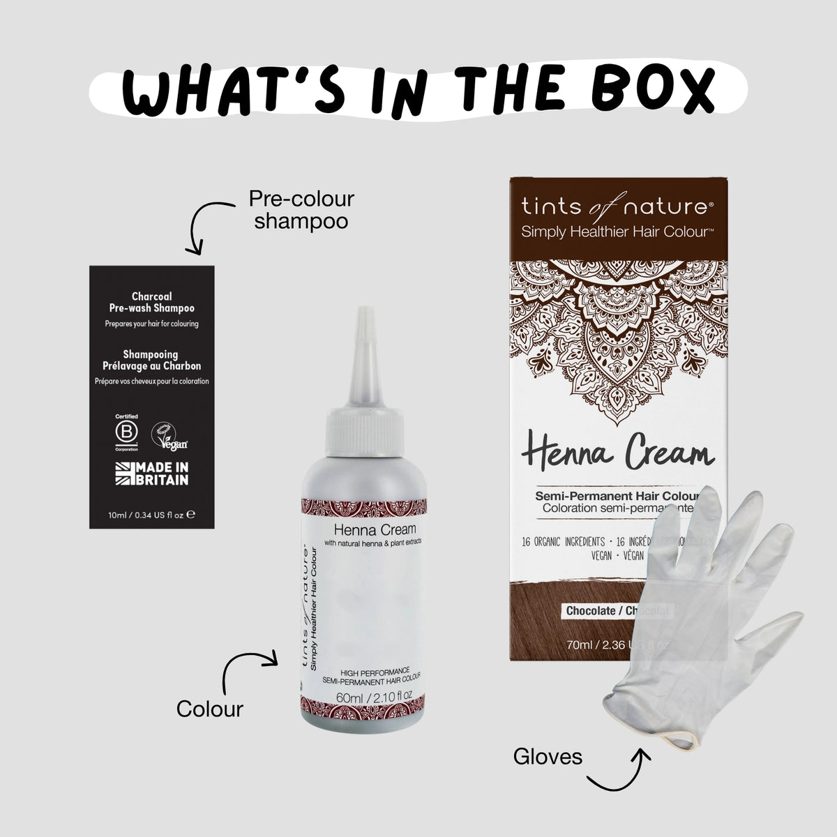 Chocolate Henna Cream Semi-Permanent Hair Dye
